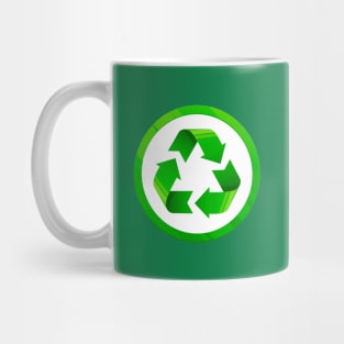 Reduce Reuse Recycle universal green symbol Mug